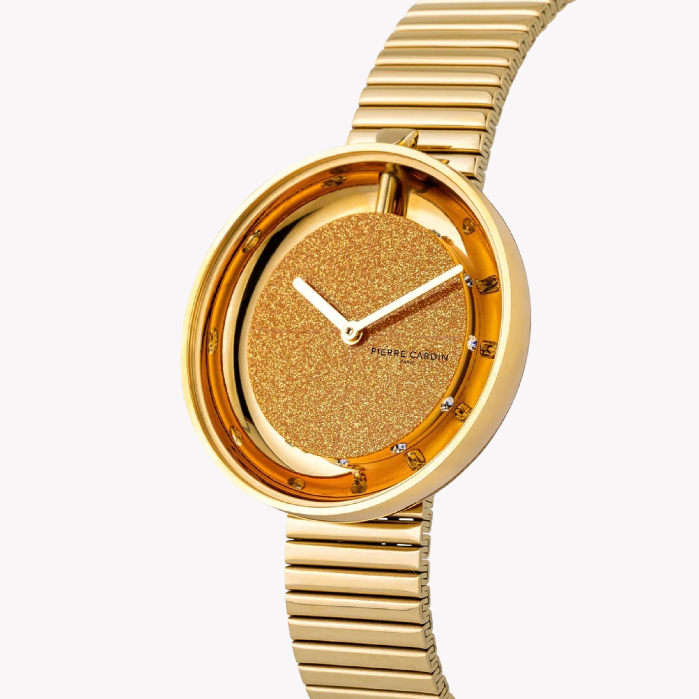 Montre Pierre Cardin pour femme en acier inoxydable doré, cadran champagne | Cma.0012