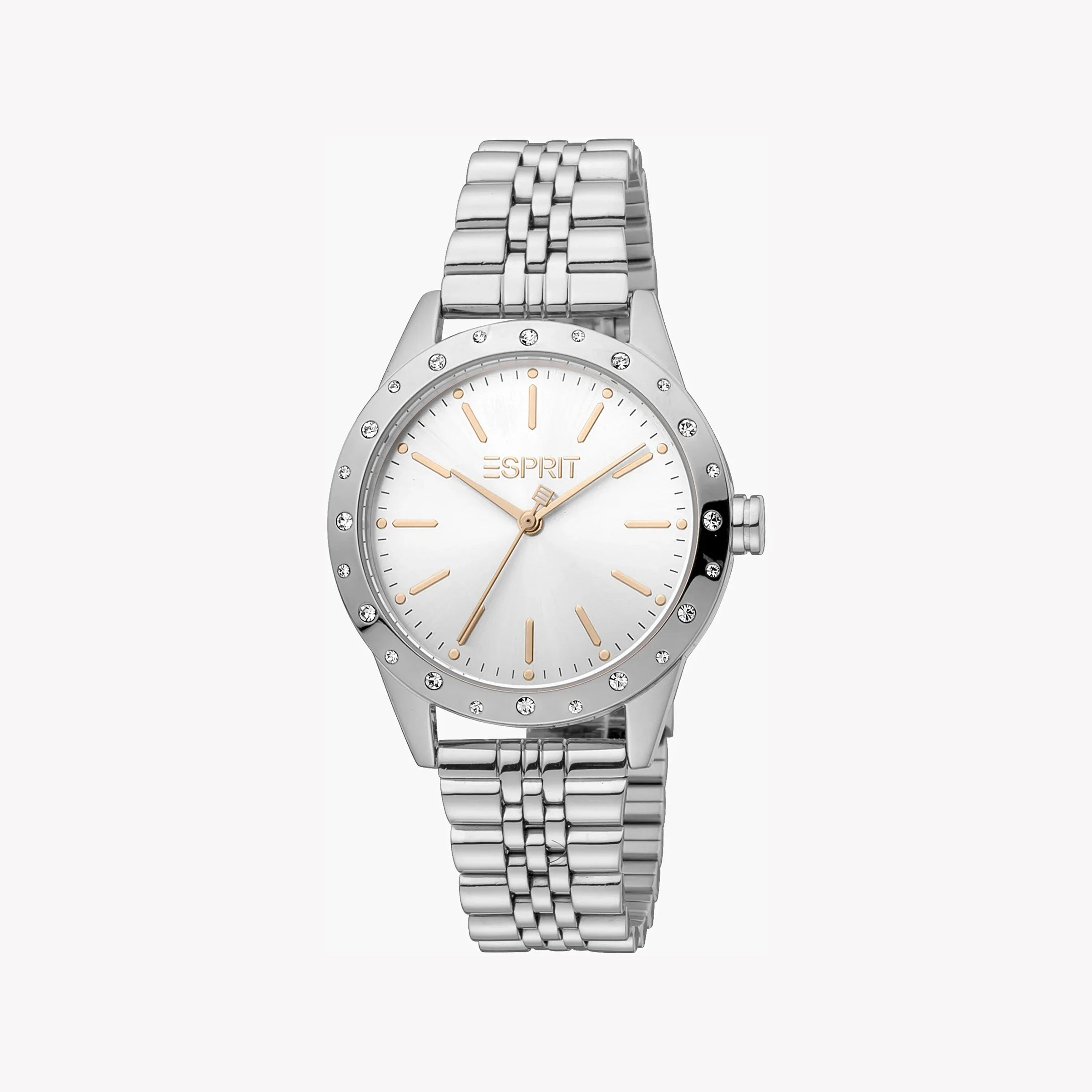 Montre Esprit pour femme en acier inoxydable argenté, cadran argenté | Es1l051m0045