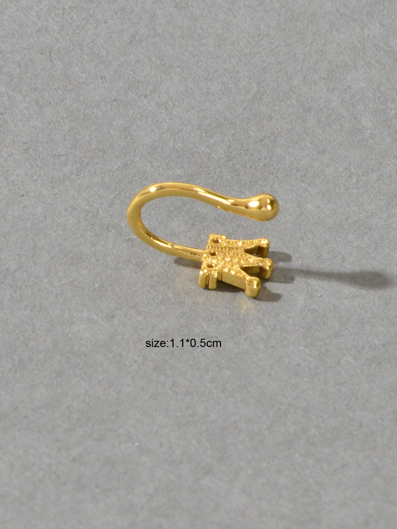 1 anneau de nez à clip non perçant en strass pour fausses lèvres, oreilles et nez