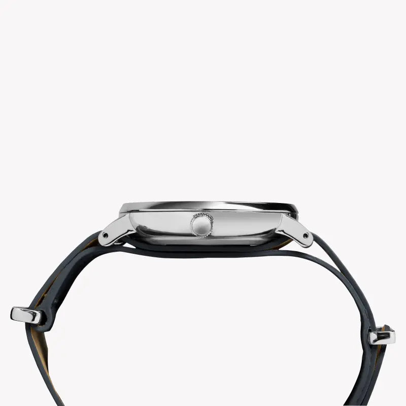 Montre unisexe Timex en cuir gris, cadran blanc | Tw2p91300