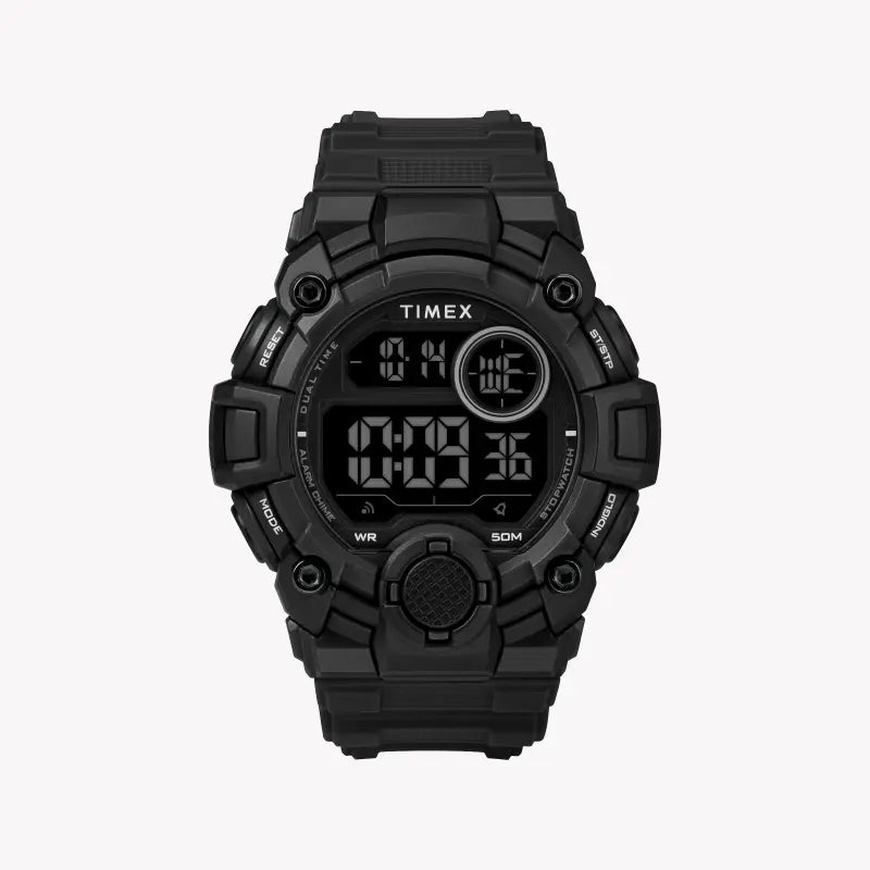 Montre Timex pour homme en résine noire, cadran numérique | Tw5m27400