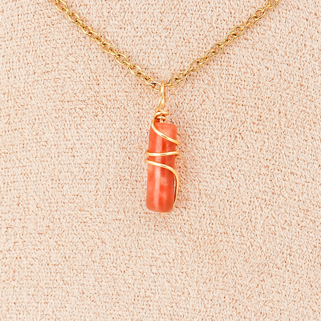 Pendentifs | Mini piliers en Jade "Fleurs de prunier"