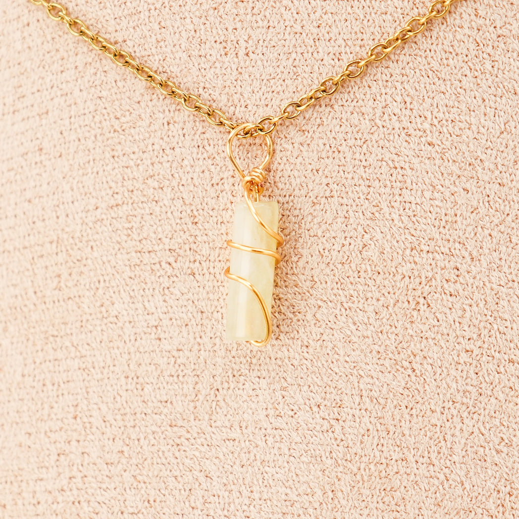 Pendentifs | Mini piliers en Jade "Fleurs de prunier"