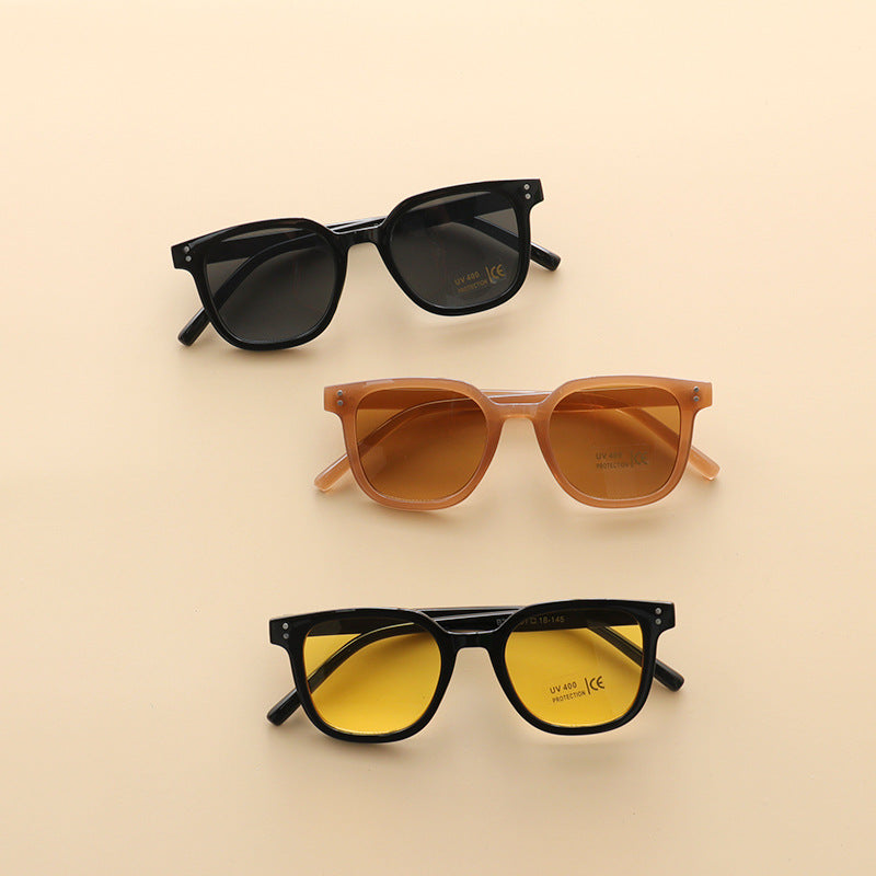 Lunettes de soleil tendance et simples pour enfants, garçons et filles, décoration